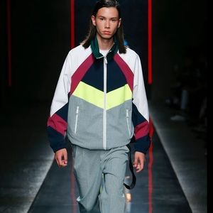 NEW DSQUARED2 Spring 2019 colorblock sports-jacket